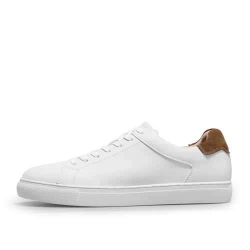Image of Classic Sneakers Leather Casual Dress Sneakers Breathable Lace-up Oxford Fashion Sneaker for Men