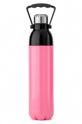 Image of Large Water Bottle with Handle Leak Proof Cap Reusable Plastic Drinking Bottle for Gym Sports Travel Office School Home in Assorted Colors 2000ml
