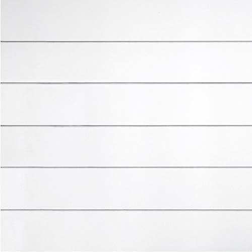 Timeline Classic White Shiplap Engineered Wood Wall Paneling, 3/8...