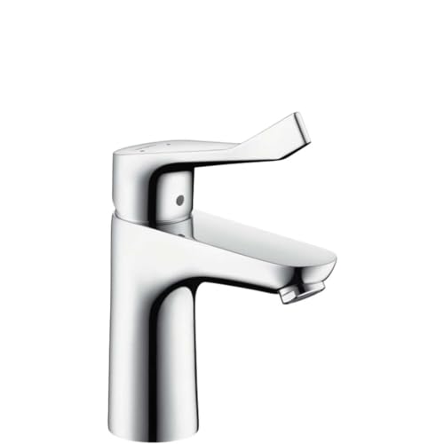 hansgrohe Wasserhahn Focus Care (Armatur mit Auslauf Höhe 100mm und langem Griff) Chrom