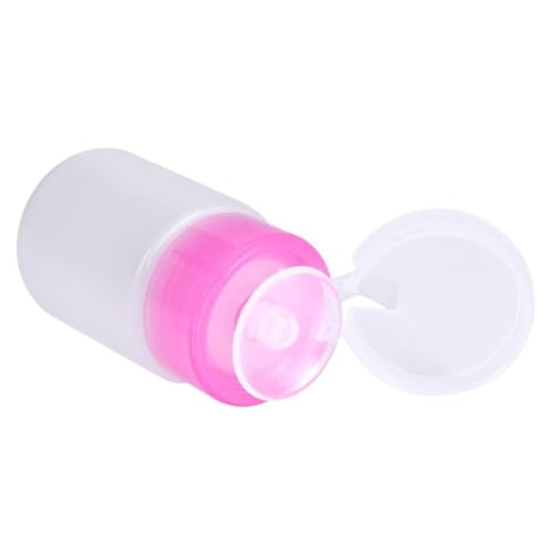 Image of Push Down Empty Lockable Pump Dispenser Bottle for Nail Polish and Makeup Remover-Nail Polish Dispenser-Nail Polish Remover Pump (Pack of one)