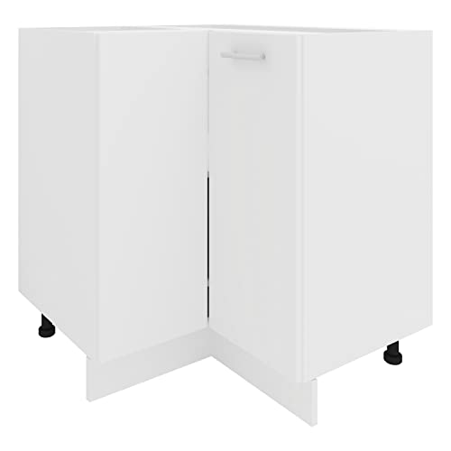 VCM Eckschrank | Höhenverstellbare Füße | Maße H. 82 x B. 76 x T. 76 cm | Küche Unterschrank | Kücheneckschrank - Esilo