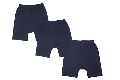 Image of Red Rose Kids Girls Cotton Solid Shorty Pack of 3