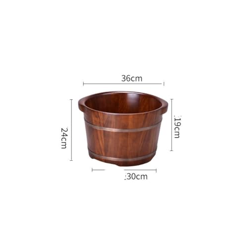 Spa de pies cubo de madera para remojo con tapa miniatura 2