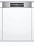 Bosch SMI6TCS00E Serie 6 Smarter Geschirrspüler Teilintegriert, 60 cm breit, Besteckschublade, Silence Programm besonders leise, PerfectDry mit Zeolith trocknet sogar Kunststoff