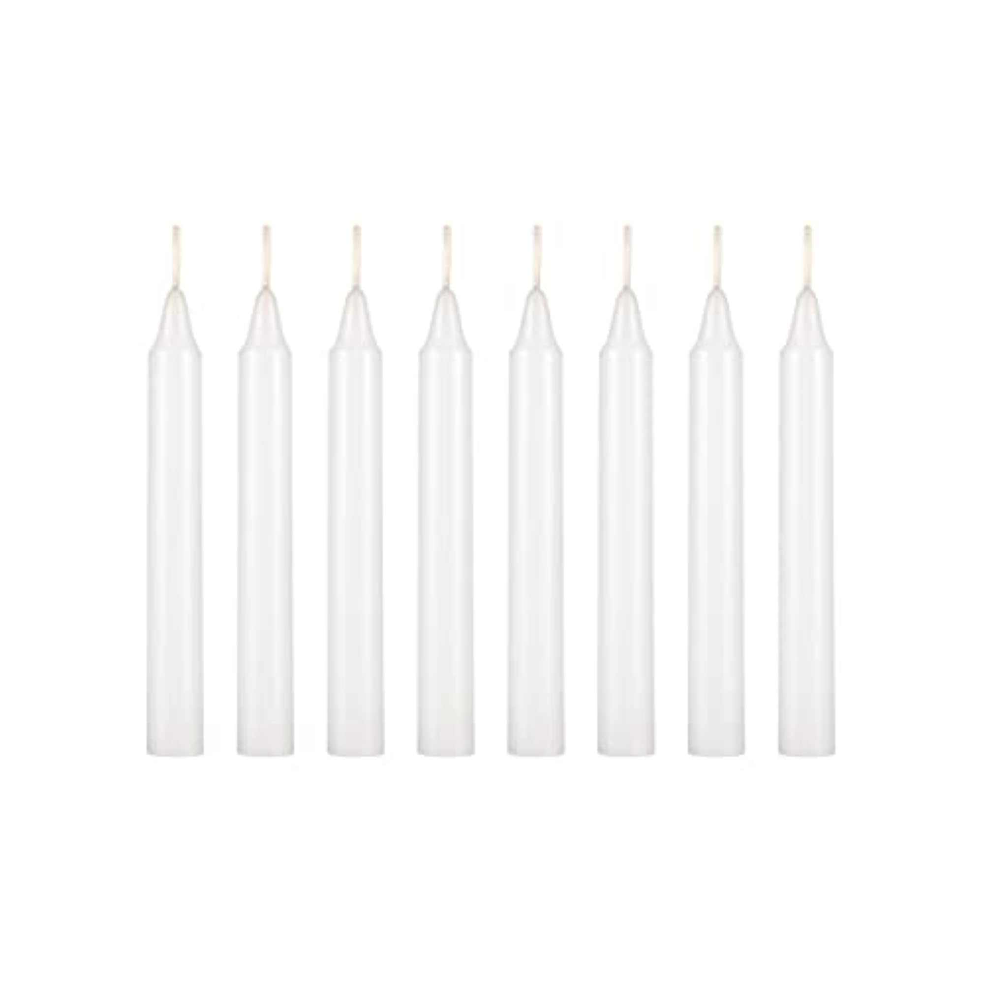 8 pcs White Unscented Taper Candles, General Usage