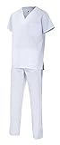 Material: algodón Velilla 800/C7/T0 Conjunto Pijama, Blanco