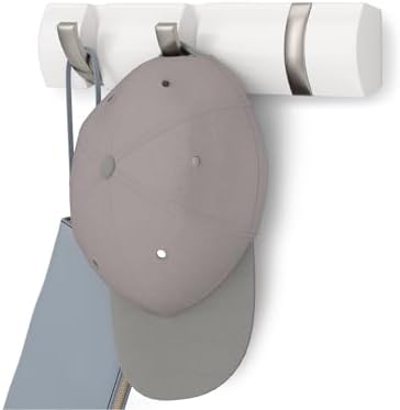 Umbra Flip 3-Hook Wall-Mount Rack/Rail, White/Nickel