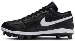 Jordan 1 Retro MCS Low Men's Baseball Cleats (CJ8524-011, Black/White) Size 7.5