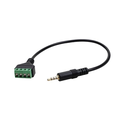 �͂񂾕t���Ȃ� 3.5mm TRRS �I�X - 4 �s���[�q�u���b�N�A�_�v�^�[�P�[�u�� 30cm �����M���`���p TRRS �I�X - �l�W�[�q�P�[�u��
