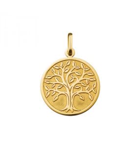 Médaille Arbre de Vie Or Argyor : bijou en or jaune satiné de fabrication artisanale