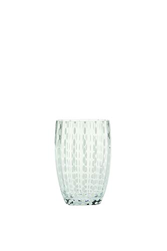 Zafferano ZAFPERLE-ASS2 Perle Glasbecher-Handgemachtes transparentes Buntglas, cl 32 h 109mm d 71mm-Set 6 Stück-Farblich Sortiert, Glass, PR00199