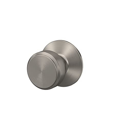 Schlage F10 BWE 619 Bowery Door Knob, Hall & Closet Passage Lock, Satin Nickel - Thumbnail 4