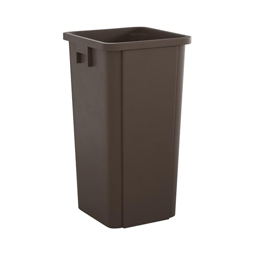 Image of Square Commercial Trash Can (Trash Can, Brown, 23 Gallon)