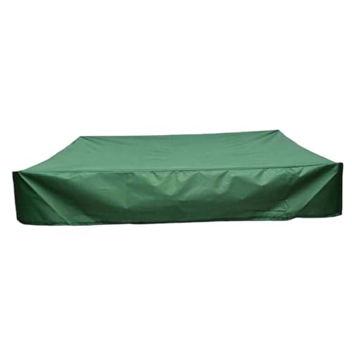 Peosaard Copertura Protettiva Impermeabile per sabbiera, Copertura Quadrata per sabbiera Impermeabile Antipolvere Protettiva con Coulisse Verde XL, con Coulisse