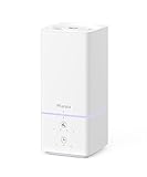 Pharata Humidifiers for Bedroom Home Baby, 2L Top Fill Cool Mist Air Humidifier with 7 Color Atmosphere Light, Small Ultrasonic Quiet Humidifier for Nursery & Plants, (White)
