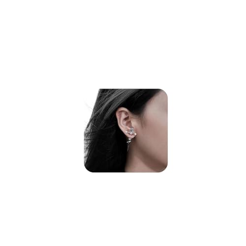 Gothic Rose Flower Earrings for Women Punk Rose Vines Wound