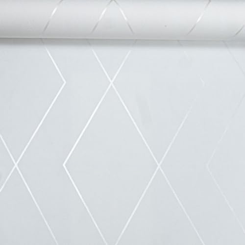 White Metallic Diamond Wallpaper Textured Triangles Designer Paste The Wall Vinyl Wallcovering for Living Room Bedroom Kitchen