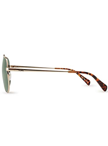 Toms Sunglasses 0010005456 Aviator Maverick 301 Yellow Gold Polarized, 100054563