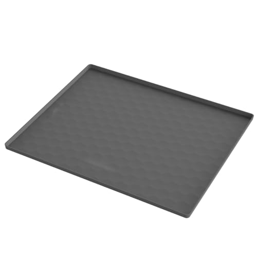 大型ペットフードマット 防水シリコン製 50×60cm 滑り止め付き 犬猫用食事マット エサよけ 給水器マット お手入れ簡単 繰り返し使える ペット用品