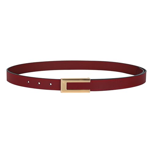 Image of Aurolran Women's Leather Belt with Buckle - Ideal for Dresses, Jeans, and Coats
