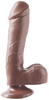 Basix Rubber Works - 7.5in. Dong Suction Cup Brown