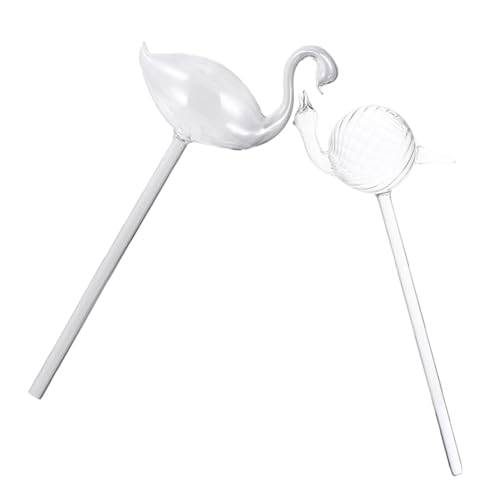 GALPADA 2pcs Self Watering Planter Insert: Transparent Glass Automatic Waterer Device for Indoor Plants - Self-Watering Spikes for Garden Flower Pots