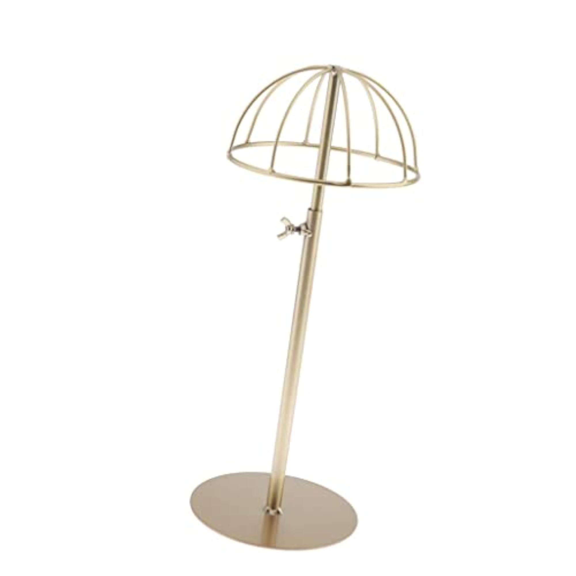 Height Adjustable Metal Dome Shape Tabletop Wig Display Rack
