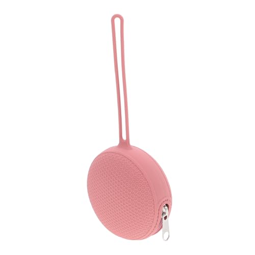 Anneome Travel Silicone Pacifier Bag Portable Storage Container Pink Holder Mild Material Zipper Closure