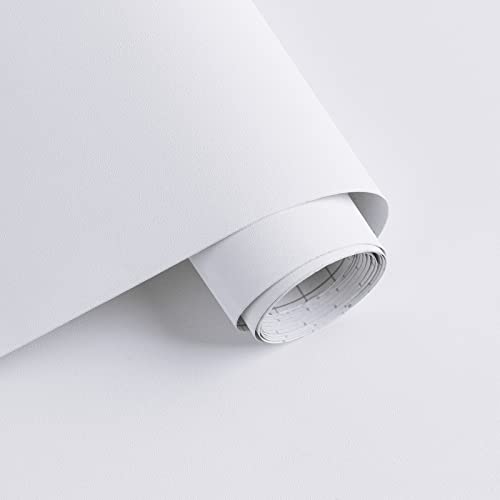 Timeet Selbstklebende Tapete 40x300cm Klebefolie Weiß Matt Möbelfolie Selbstklebend Wasserfest Klebefolie Möbel Weiss Modern Vinyl Folie für Möbel Wand Schrank Küche Abnehmbare Tapeten