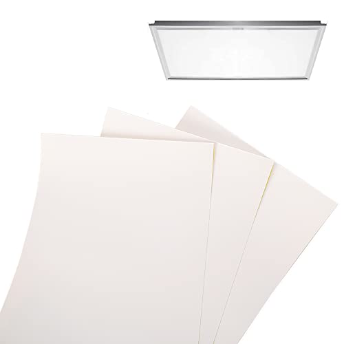 Adhesive Lighting Dimming Diffuser Film 21x30cm Diffusion Sheet Filter for Softening Led Lights, 3 Pack