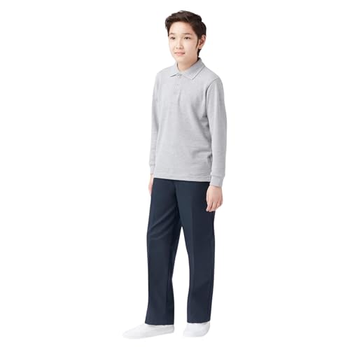 Image of Dickies Boy's Flexwaist Flat Front Straight Leg School Uniform Pants - Adjustable Uniform Trousers for Schoolwear