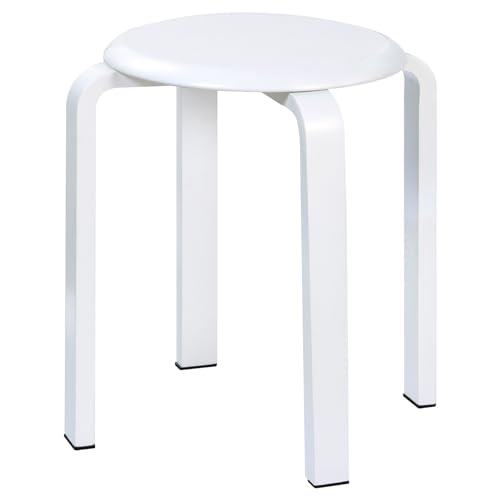 Taburetes Plegables Blancos y Madera Marca Yawinhe