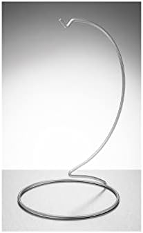 Sienna Glass Silver metal ornament stand large