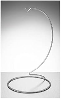 Sienna Glass Silver metal ornament stand large