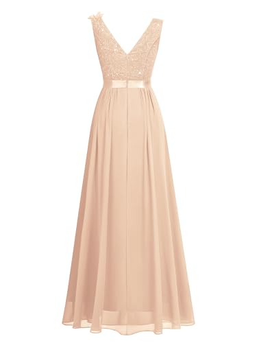 Image of Miusol Women's Vintage V-Neck Sequined Split Formal Evening Maxi Dress