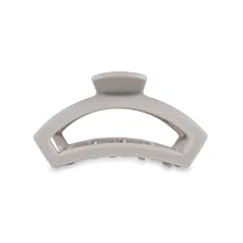 TELETIES - Open Large Hair Clip - Fall Collection - Hair Claw Clips for Women - Strong Grip, Bendable Teeth, Curved Design - For All Hair Types and Textures - Silver Flames
