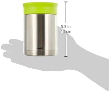 IBILI Mini Vacuum Flask, Stainless Steel, Silver/Green, 10 x 10 x 15 cm