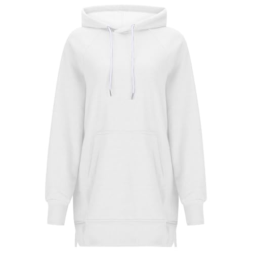 Sweat à capuche femme coupe ample longueur moyenne haut uni confort