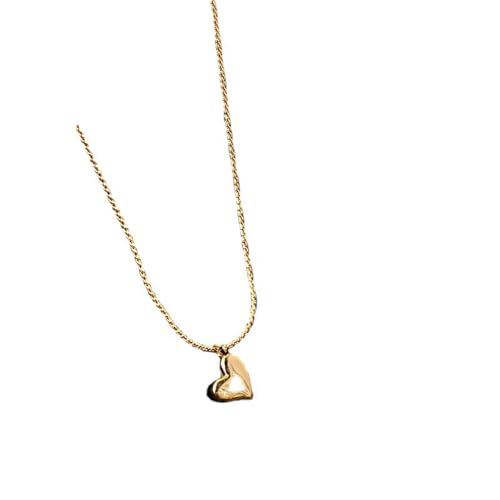 Collier ras du cou cœur en or, grand bijou fin de prestige