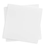 Radiant White Square Flat Card - 5 1/4 x 5 1/4 LCI Smooth 100C, 25 Pack