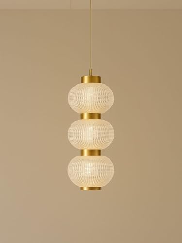 Image of FILLISKA 3 in1 Colour Changing LED Luxurious Hanging /Pendant Light (FrenchGold-MX8113)