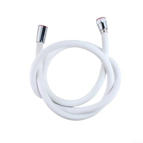 babominimer . Tubo flessibile per doccia in silicone da 5 m, con design anti-avvolgimento, resistente ad alta pressione, per la maggior parte dei rubinetti e soffioni standard (bianco)