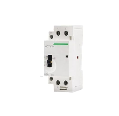 Contacteur ca monophasé 220V 63A avec configuration 1NO 1NC pour rail DIN