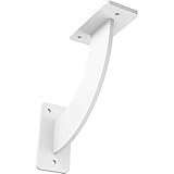 Ekena Millwork BKTM02X07X07BRPWH 2 inch W x 7 inch D x 7 inch H Bradford steel Bracket, White Primer