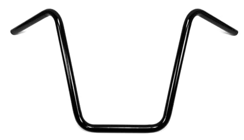 Ape Hanger - Manubrio Ape Hanger da 1 pollice, 25,4 mm, per Harley Davidson, colore: Nero