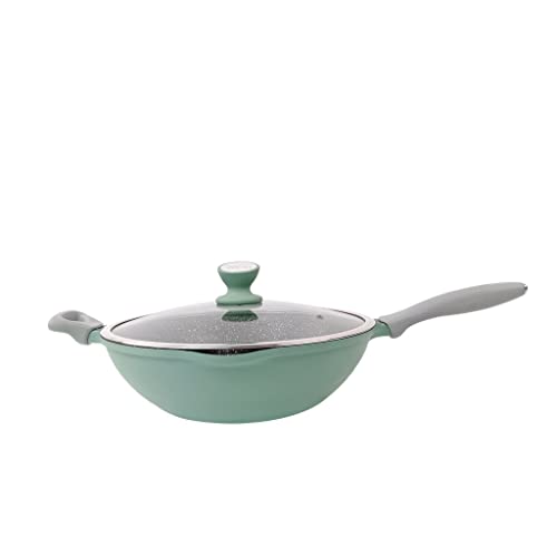 OQHAIR Sartén Antiadherente Olla Antiadherente Sartén De Freír De Acero Inoxidable Con Asas Laterales para Parrilla De Barbacoa Para Acampar Al Aire Libre (Color : A, Size : 32cm) (A 32cm