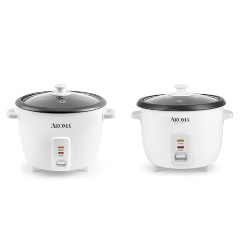 AROMA® Rice Cooker 8-Cup 16-Cup ARC-368NG & Aroma 6-cup 1.5 Qt. One Touch Rice Cooker ARC-363NG