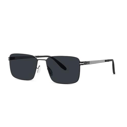 Lunettes de soleil polarisées carrées homme en métal pour conduire en toute sécurité cet été