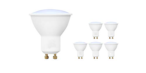 6 focos LED de 7 W SMD GU10 Kodak 71050 EU-2700 luz cálida Cover